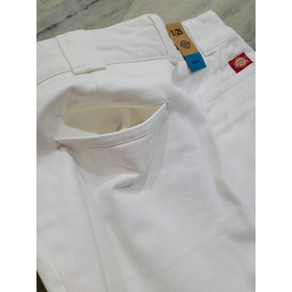 Dickies High Rise Frayed Worker Shorts White NWT - Picture 9 of 10